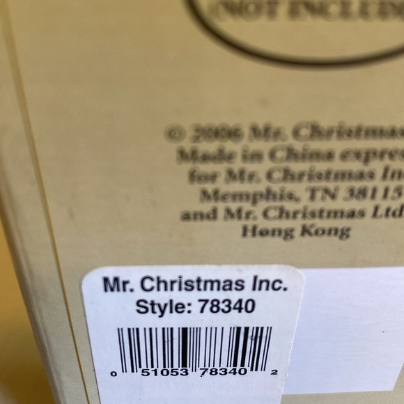 Gold Label Vintage Animated Illustrate Music Box Nativity, Plays Away In Manger - Picture 8 of 8